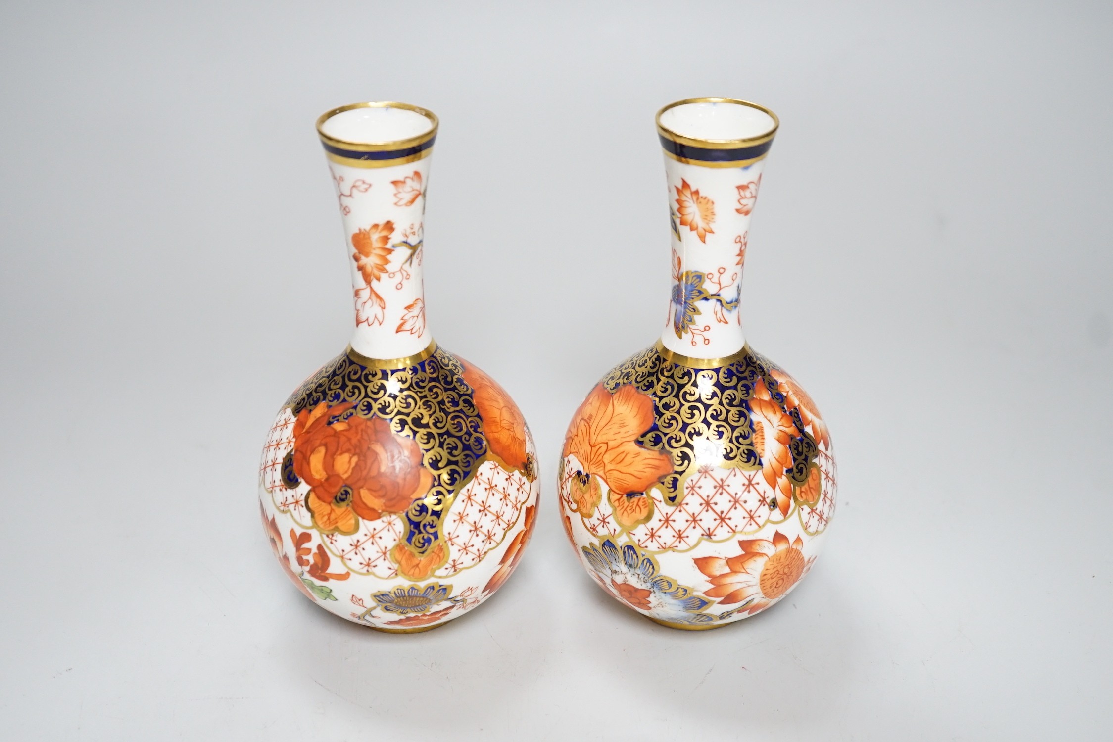 A pair of Royal Crown Derby posy vases, 16.5cm